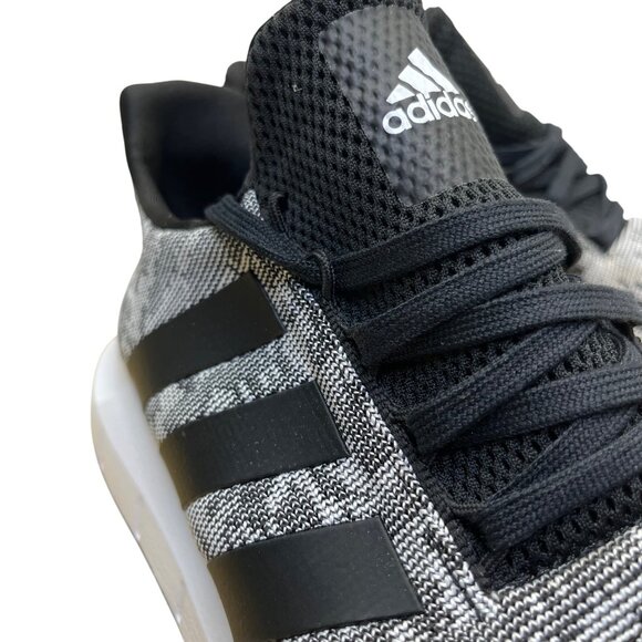 Adidas Mens Black Gray Knit Trainers Size 13.5 Lightweight Casual Shoe - Picture 10 of 10